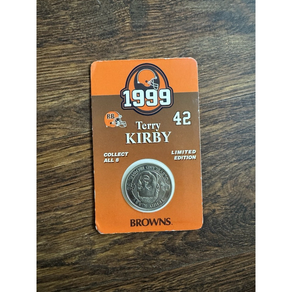 1999 Cleveland Browns Giant Eagle Terry Kirby Limited Edition Coin